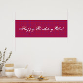 Rode en Paarse Damask-banner Poster (Keuken)