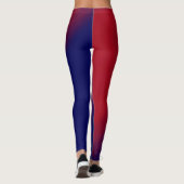 Rode en Paarse golven Leggings (Achterkant)