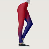 Rode en Paarse golven Leggings (Rechts)