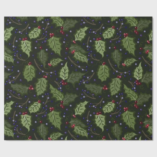 Rode en Paarse kerst Cadeaupapier (Vlak)