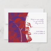 Rode en Paarse Leaf Design Response Kaart (Voorkant)