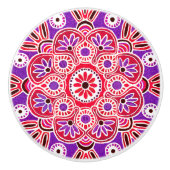 Rode en paarse medaillon Lade trekken Keramische k Knop (Voorkant)