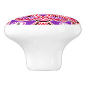 Rode en paarse medaillon Lade trekken Keramische k Knop (Zijkant)