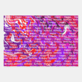 Rode en Paarse vlechtvlokken op zaterdag Inpakpapier Vel (Voorkant 3)