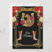 Rode en rode rozen - prinses Quinceanera Kaart (Achterkant)