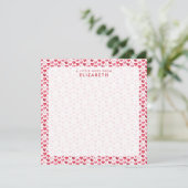 Rode en Roze Aquarel Hart Bedankkaart (Staand voorkant)