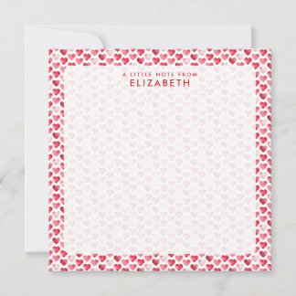 Rode en Roze Aquarel Hart Bedankkaart
