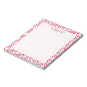 Rode en Roze Aquarel Hart Notitieblok (Linkerzijde)