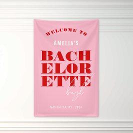 Rode en Roze Bachelorette-weekend Spandoek
