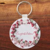 Rode en roze bloem met sleutelhanger. sleutelhange sleutelhanger (Voorkant)