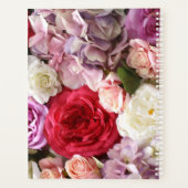 rode en roze bloemen jaarbloemen planner (Achterkant)
