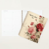 Rode en Roze Bloemen Waterverf Rozen Planner (Display)