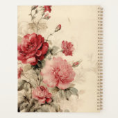 Rode en Roze Bloemen Waterverf Rozen Planner (Achterkant)