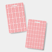 Rode en roze bloemige afbeeldingen met geraniums i badge (Voor- en achterkant)