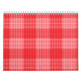 Rode en roze bloemige afbeeldingen met geraniums i kalender (Hoes)