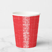 Rode en roze bloemige afbeeldingen met geraniums i papieren bekers (Rechts)