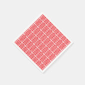 Rode en roze bloemige afbeeldingen met geraniums i servet (Hoek)