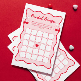 Rode en Roze Bow Cherry Vrijgezellenfeest Bingo Sp