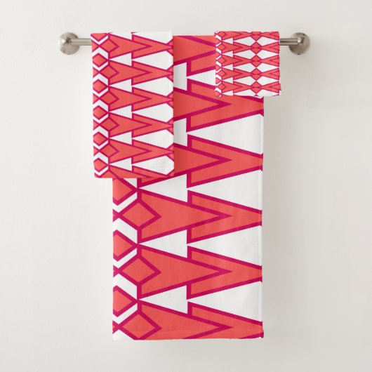 Rode en roze Bowties Bad Handdoek (Insitu)
