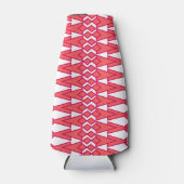 Rode en roze Bowties Flesjeskoeler (Voorkant)