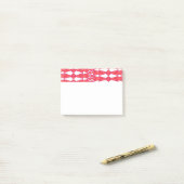 Rode en roze Bowties Post-it® Notes (Op bureau)