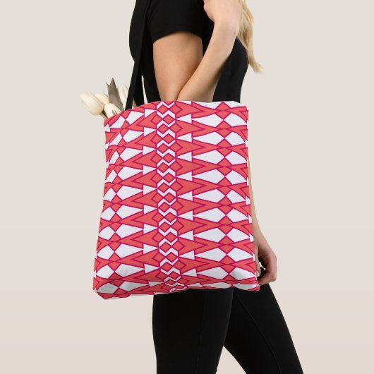 Rode en roze Bowties Tote Bag (Dichtbij)