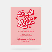 Rode en Roze Bruiloft katerkitsets Acryl Bord (Voorkant)