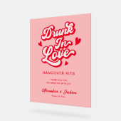 Rode en Roze Bruiloft katerkitsets Acryl Bord (Hoek)