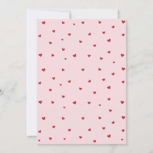 Rode en Roze Coquette Bow Valentijns Baby shower Kaart (Achterkant)