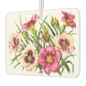 Rode en Roze Dagelijkse Bloemen Botanische Kunst O Luchtverfrisser (Links)