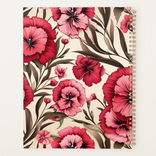 Rode en Roze Dianthus Planner (Achterkant)