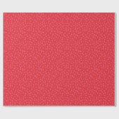 Rode en Roze Ditsy Bloemen Cadeaupapier (Vlak)