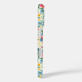 Rode en Roze Ditsy Bloemen Monogram Case-Mate iPhone Case (Achterkant / Rechts)