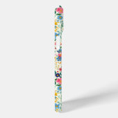Rode en Roze Ditsy Bloemen Monogram Case-Mate iPhone Case (Achterkant / Rechts)