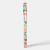 Rode en Roze Ditsy Bloemen Monogram Case-Mate iPhone Case (Achterkant / Links)