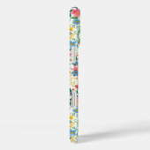 Rode en Roze Ditsy Bloemen Monogram Case-Mate iPhone Case (Achterkant / Rechts)