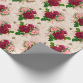  rode en roze Floral Cadeaupapier (Hoek)