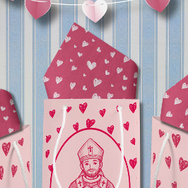 Rode en Roze Handgetekende Hartjes Patroon Tissuepapier