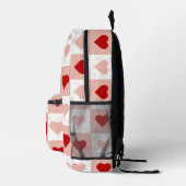 Rode en roze hart liefde patroon rugzak (Rechts)