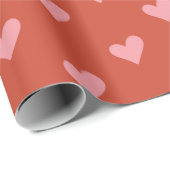 Rode en Roze Hart Valentijn's Day Cadeaupapier (Rol Hoek)