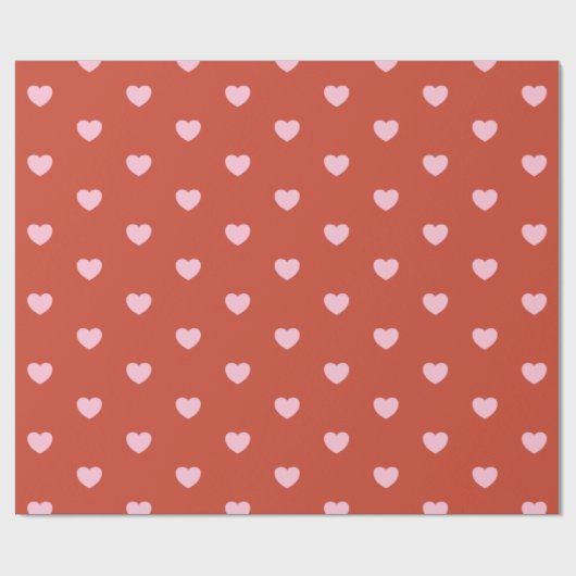 Rode en Roze Hart Valentijn's Day Cadeaupapier (Vlak)