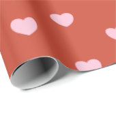 Rode en Roze Hart Valentijn's Day Cadeaupapier (Rol Hoek)