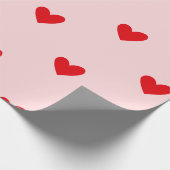 Rode en Roze Hart Valentijn's Day Cadeaupapier (Hoek)