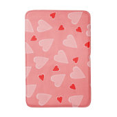 Rode en roze harten badmat (Voorkant Verticaal)