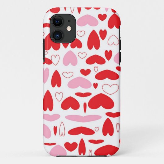 Rode en roze harten Case-Mate iPhone case (Achterkant)