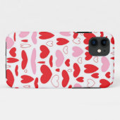 Rode en roze harten Case-Mate iPhone case (Achterkant (horizontaal))