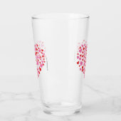 Rode en roze harten glas (Links)