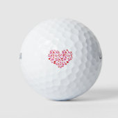 Rode en roze harten golfballen (Voorkant)