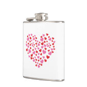 Rode en roze harten heupfles (Links)