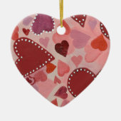 rode en roze harten keramisch ornament (Voorkant)